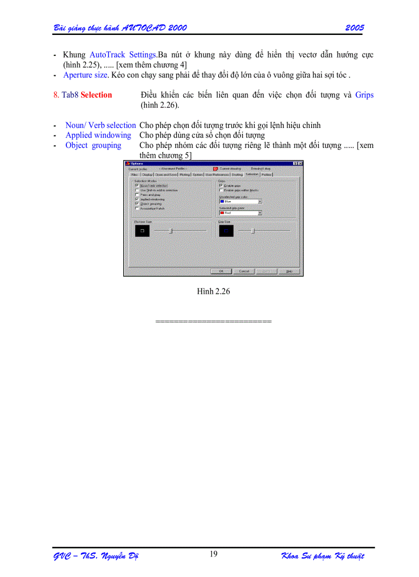 image for page Giáo trình bài giảng Autocad 2000 Đại Học Bách khoa