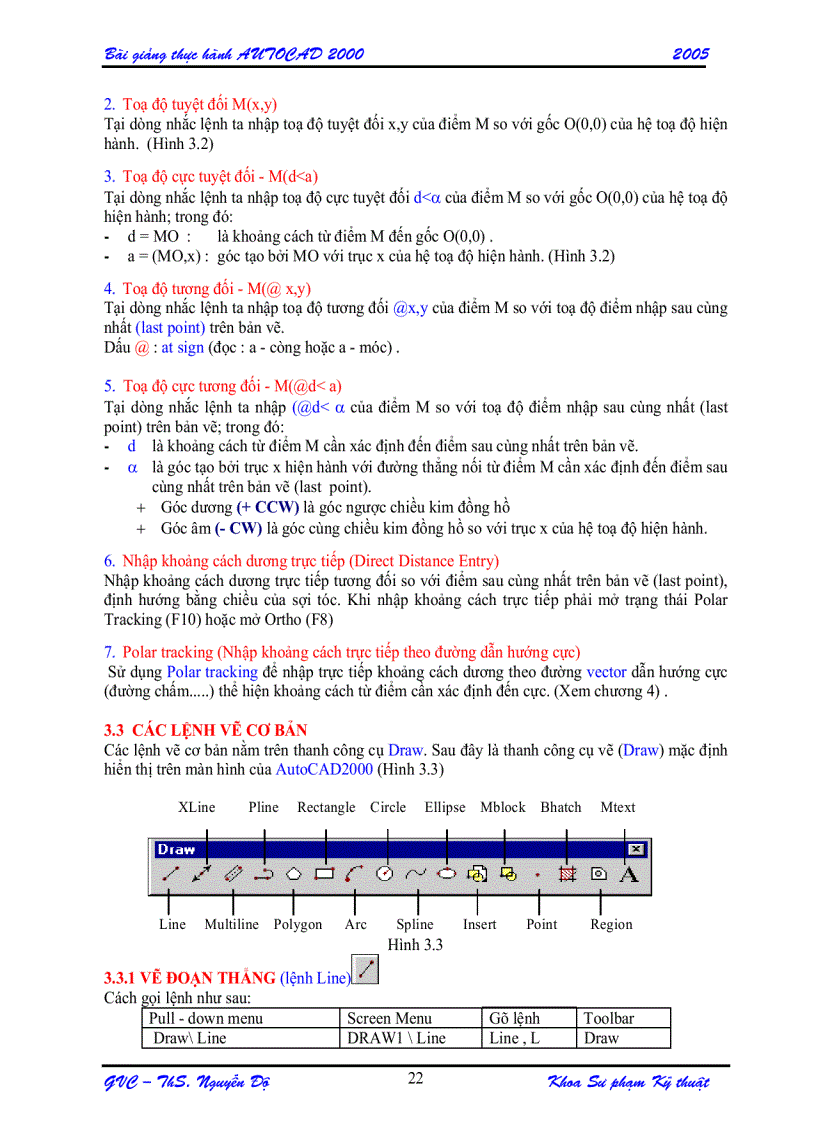 image for page Giáo trình bài giảng Autocad 2000 Đại Học Bách khoa