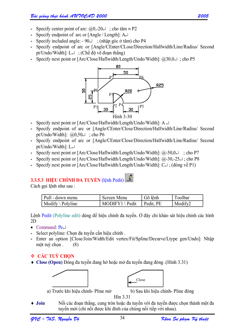 image for page Giáo trình bài giảng Autocad 2000 Đại Học Bách khoa