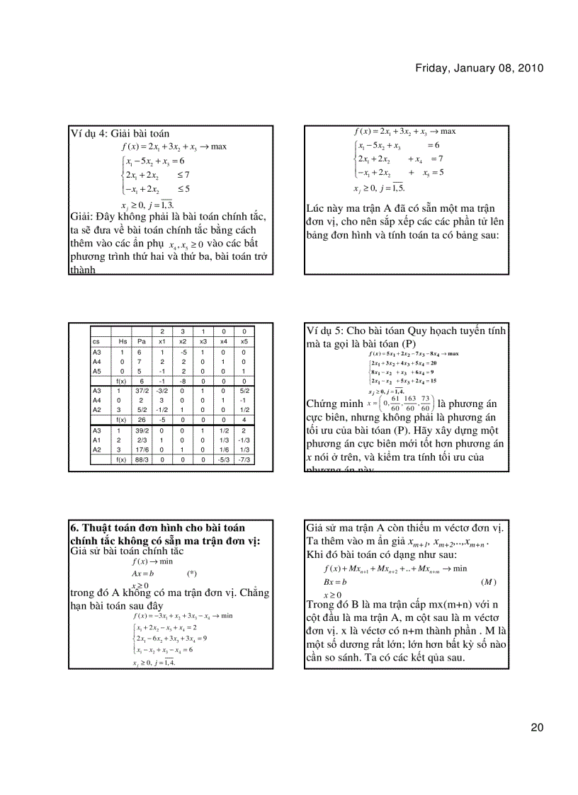 image for page Slides Quy hoạch tuyến tính
