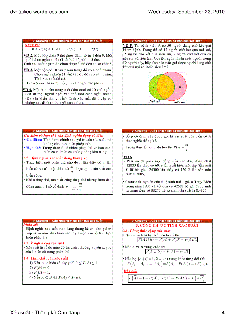 image for page Slides Xác Suất Thống Kê Cao đẳng Đh CN Tp HCM