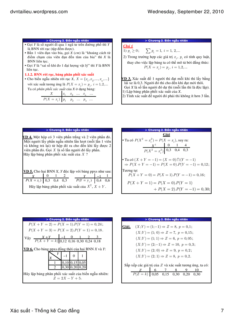 image for page Slides Xác Suất Thống Kê Cao đẳng Đh CN Tp HCM