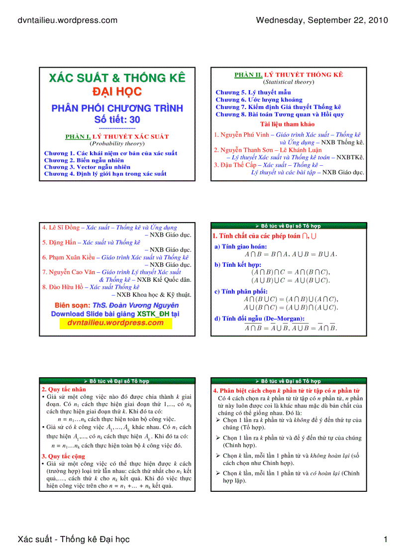 image for page Slides Xác Suất Thống Kê ĐH Công Nghiệp Tp HCM