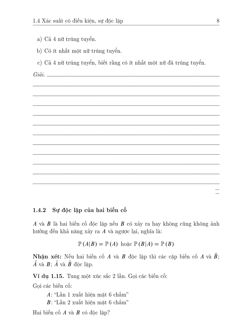 image for page Giáo trình Xác Suất Thống kê ĐH Công Nghiệp