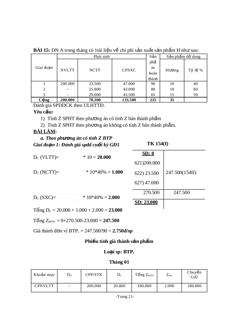 image for page Bài tập kế toán chi phí lời giải
