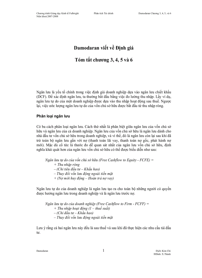 image for page Chương trình Giảng dạy Kinh tế Fulbright Niên khoá 2007 2008 Phân tích Tài Chính
