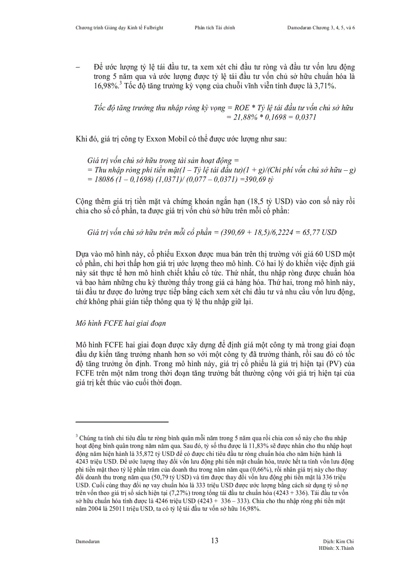 image for page Chương trình Giảng dạy Kinh tế Fulbright Niên khoá 2007 2008 Phân tích Tài Chính