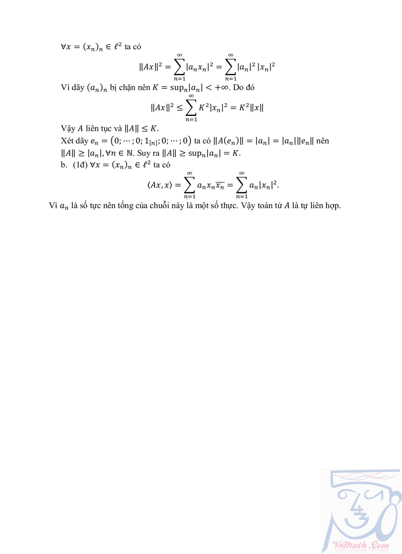 image for page Đề thi Cao học môn Toán giải tích Đại học Huế Có đáp án 2009