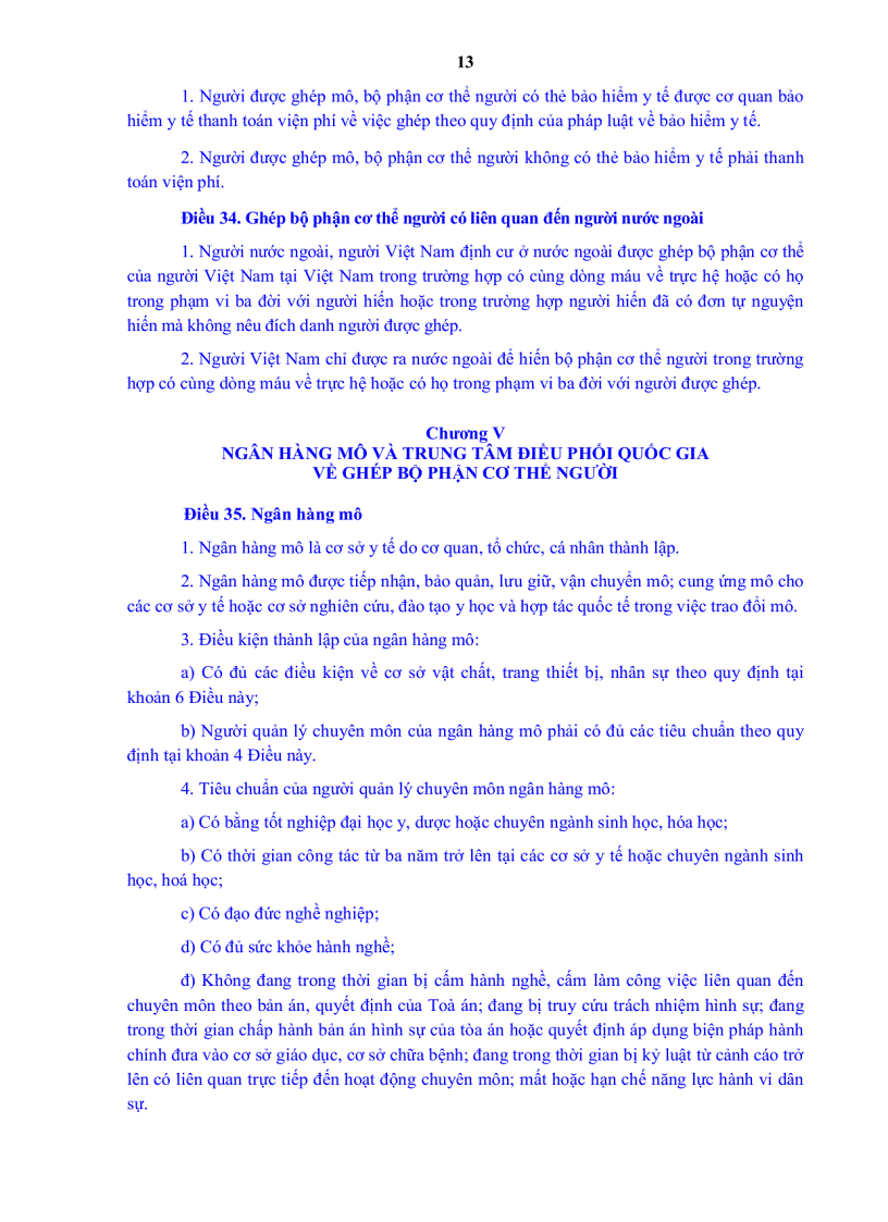 image for page Luật hiến lấy ghép mô bộ phận cơ thể người và hiến lấy xác 2006