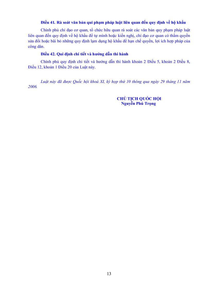 image for page Luật cư trú 2006