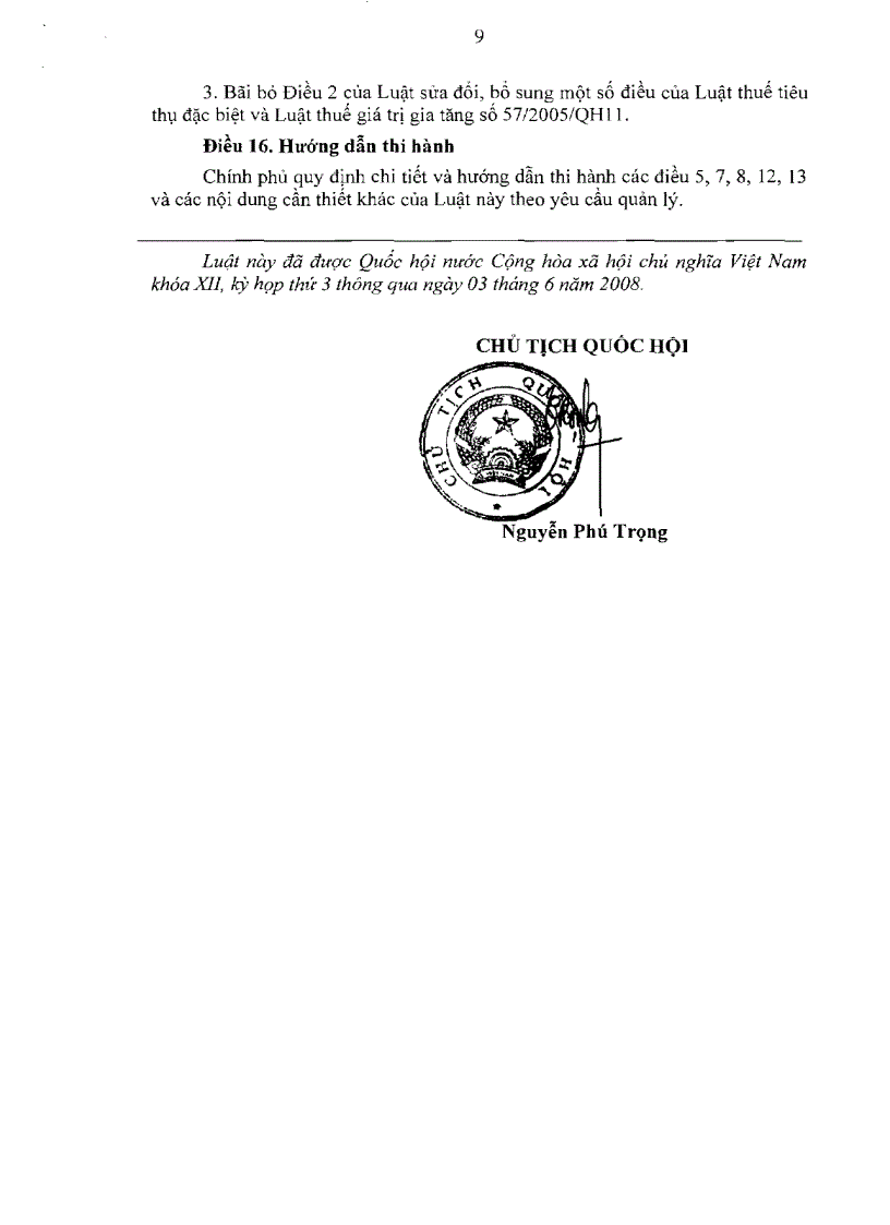 image for page Luật thuế GTGT áp dụng từ 01 01 2009 Số 13 2008