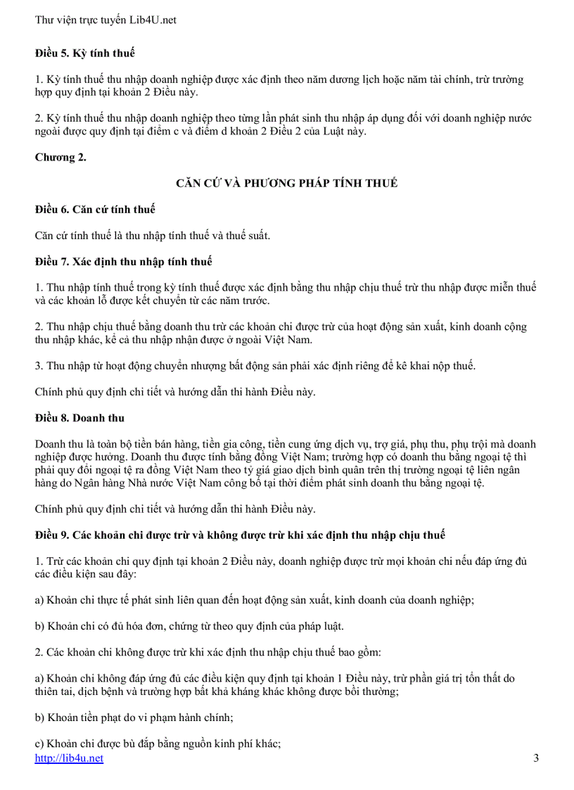 image for page Luật thuế thu nhập doanh nghiệp 2008