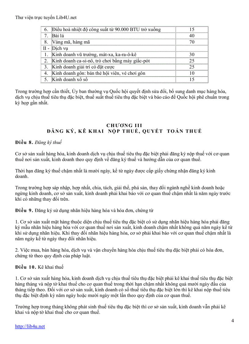 image for page Luật thuế tiêu thụ đặc biệt 2005
