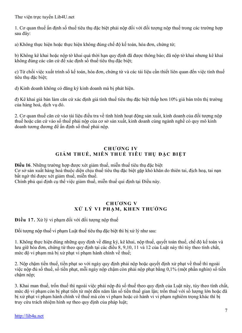 image for page Luật thuế tiêu thụ đặc biệt 2005
