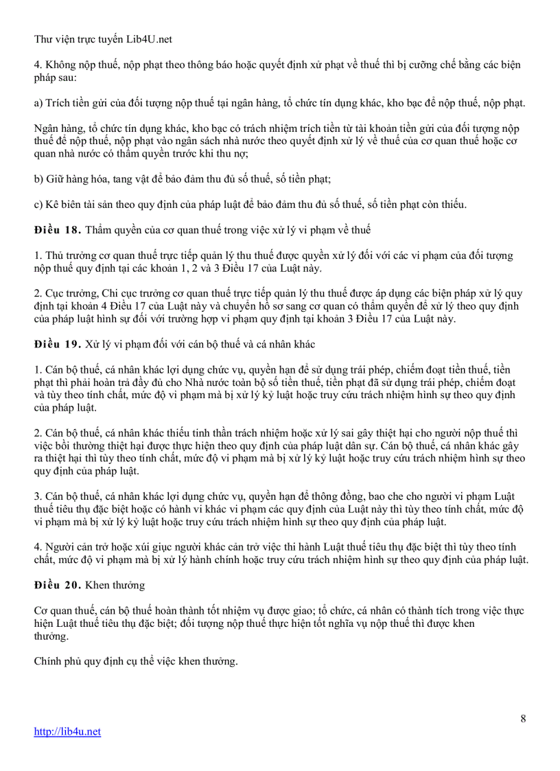 image for page Luật thuế tiêu thụ đặc biệt 2005