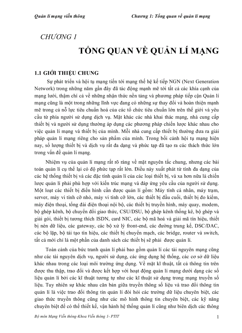 image for page Bài Giảng Quản Lý Mạng Viễn Thông Học Viện Công Nghệ Bưu Chính Viễn Thông