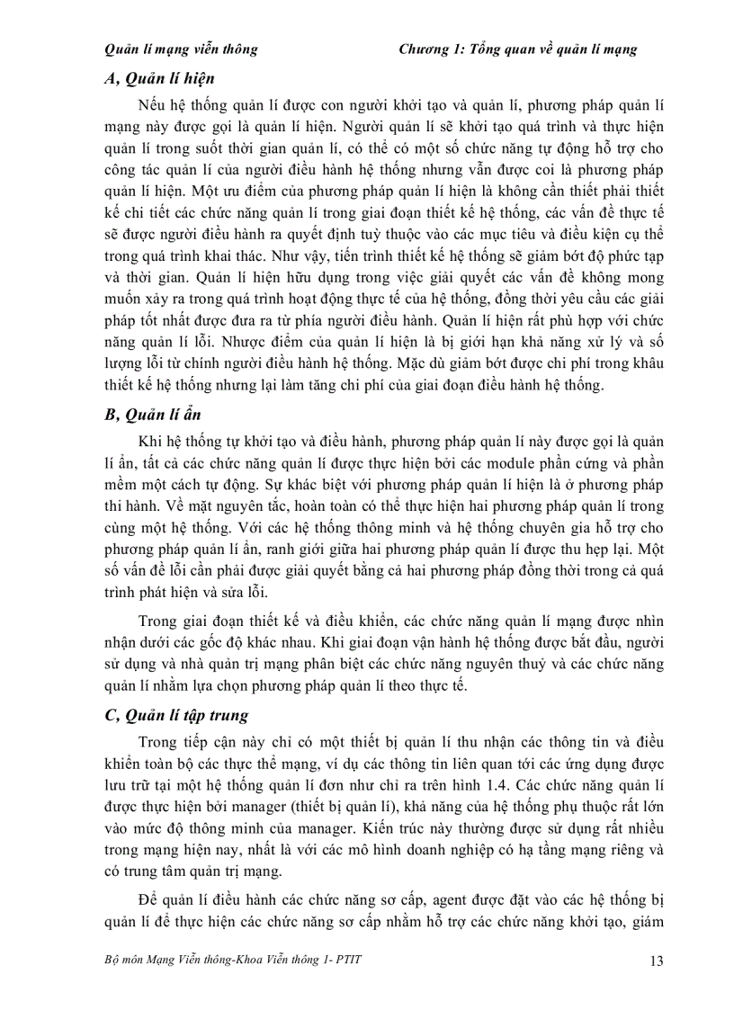 image for page Bài Giảng Quản Lý Mạng Viễn Thông Học Viện Công Nghệ Bưu Chính Viễn Thông