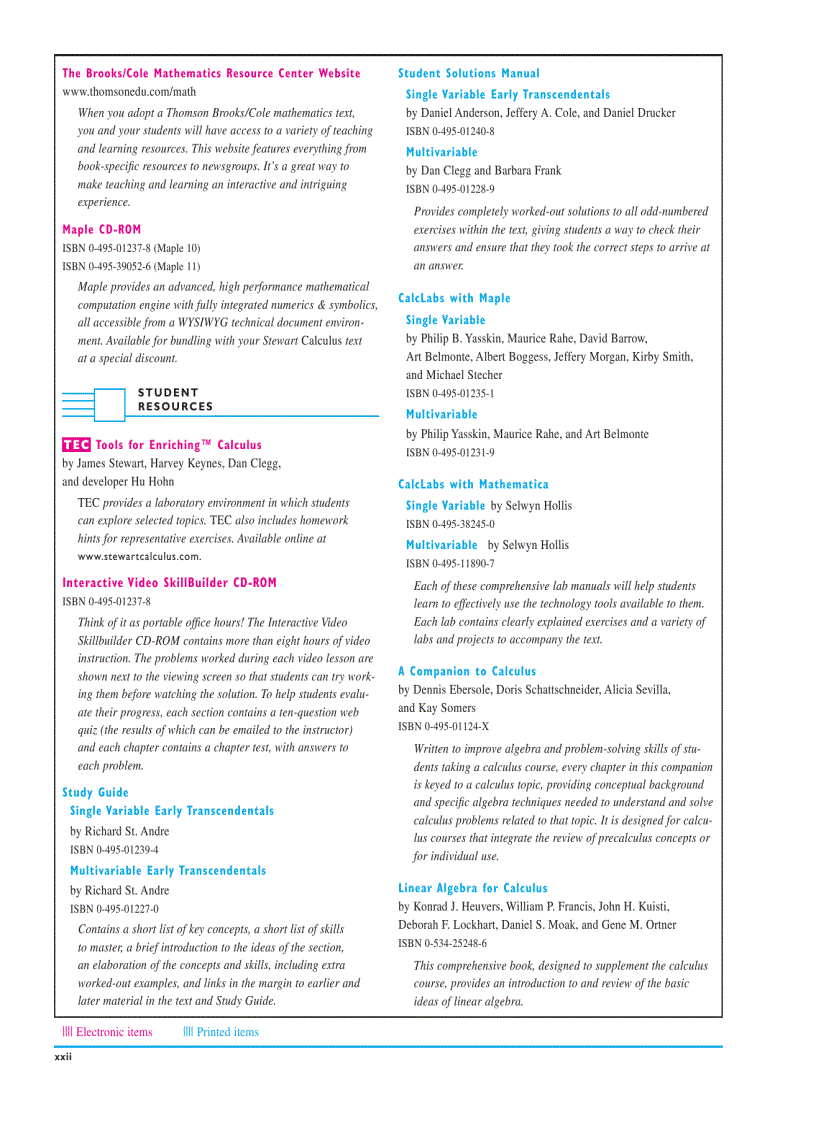 image for page Calculus Early Transcendentals 6th edition by James Steward