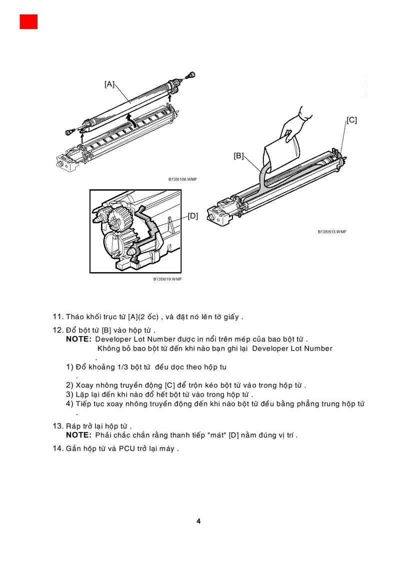 Hướng dẫn tháo lắp máy photocopy Ricoh 2035