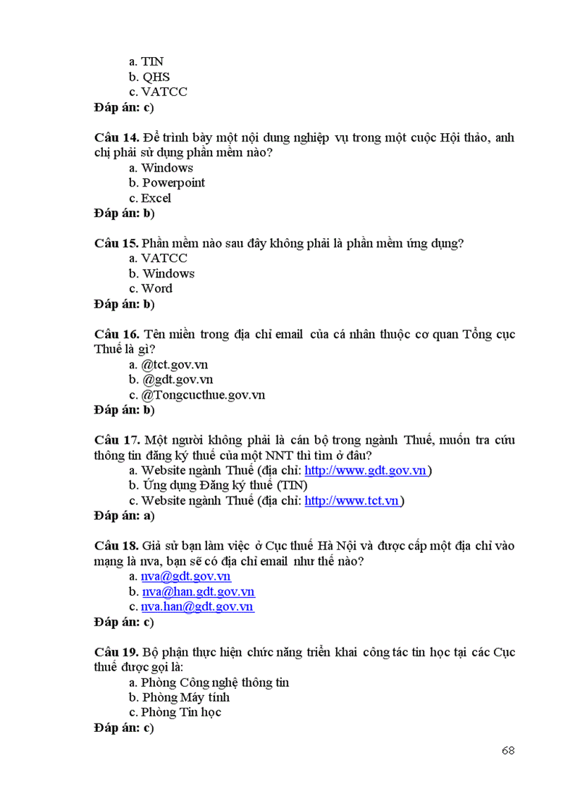 image for page Đề thi công chức Bộ đề thi và đáp án thi trắc nghiệm trực tuyến ngành Thuế 70 câu