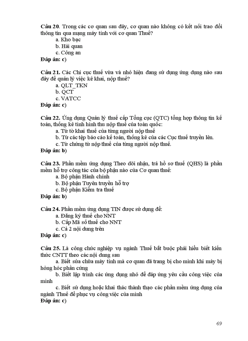 image for page Đề thi công chức Bộ đề thi và đáp án thi trắc nghiệm trực tuyến ngành Thuế 70 câu