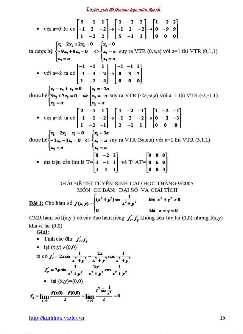 image for page Tổng hợp đề thi cao học toán có đáp án