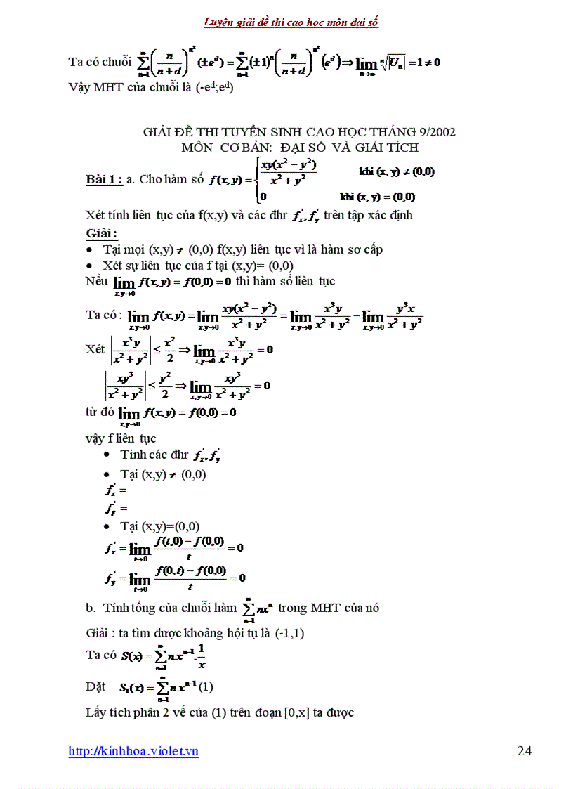 image for page Tổng hợp đề thi cao học toán có đáp án