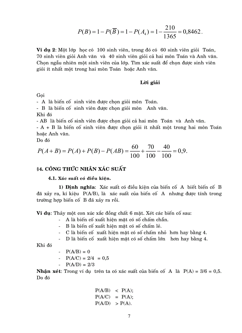 image for page Ôn thi cao học Toán kinh tế Phần xác suất