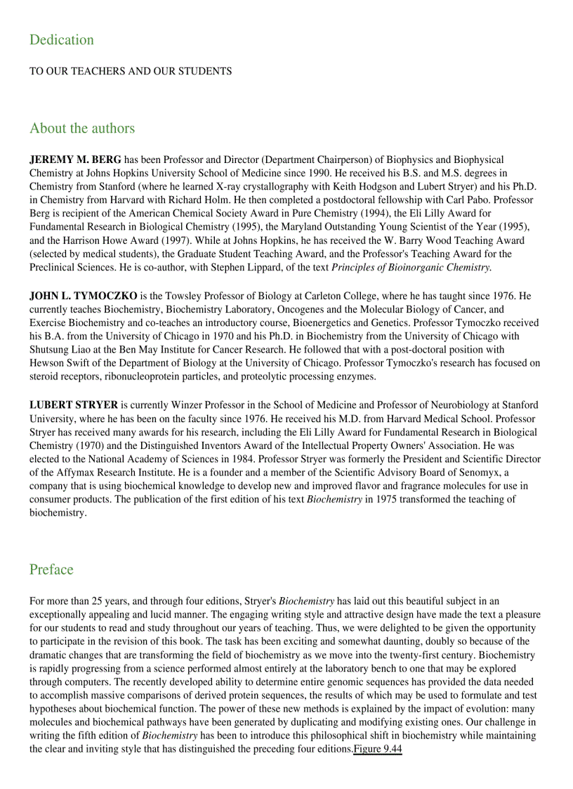 image for page Lubert Stryer Biochemistry