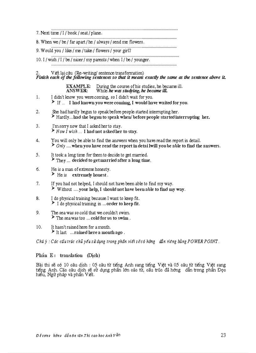 image for page Hướng dẫn ôn thi cao học môn Tiếng Anh BGD