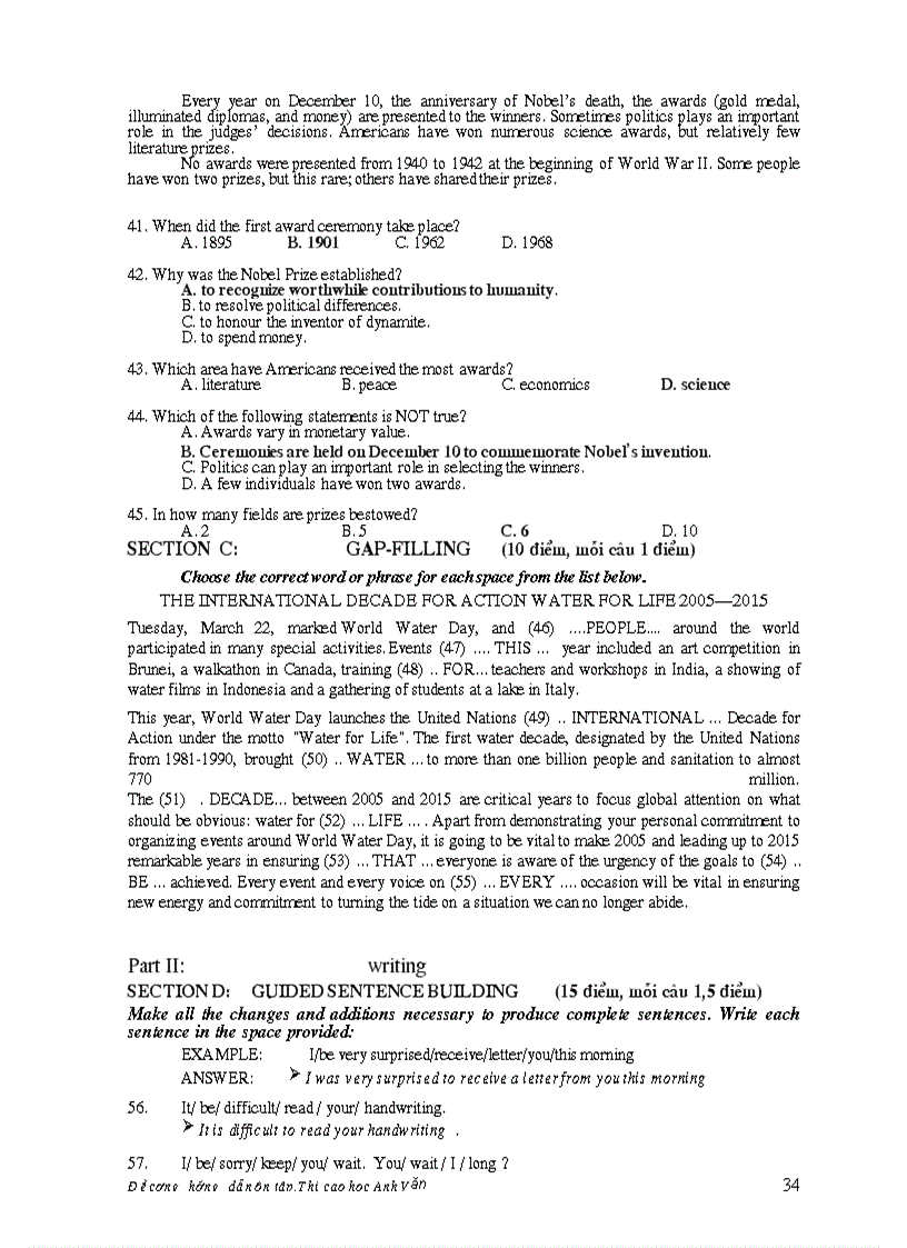 image for page Hướng dẫn ôn thi cao học môn Tiếng Anh BGD