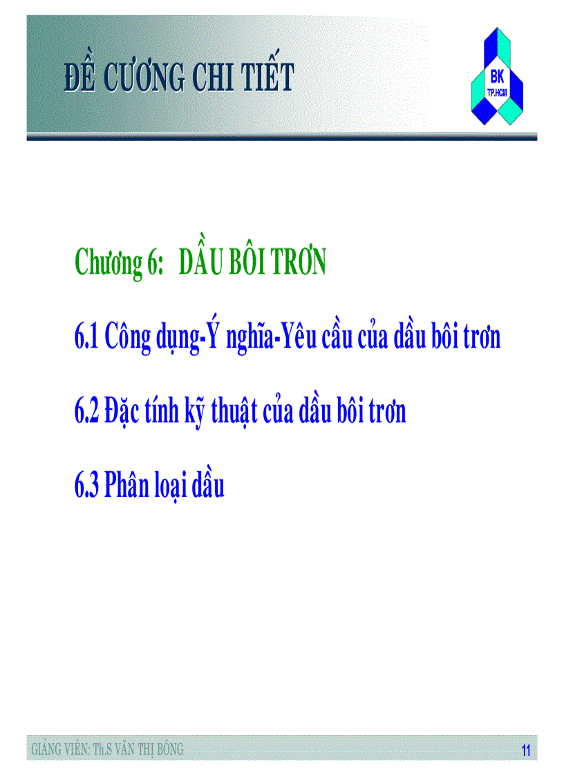 image for page Tập slide bài giảng Nhiên liệu dầu mỡ và chất lỏng chuyên dùng