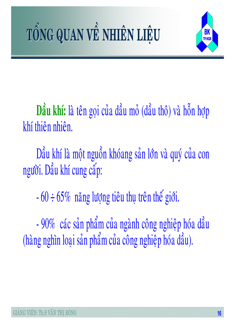 image for page Tập slide bài giảng Nhiên liệu dầu mỡ và chất lỏng chuyên dùng