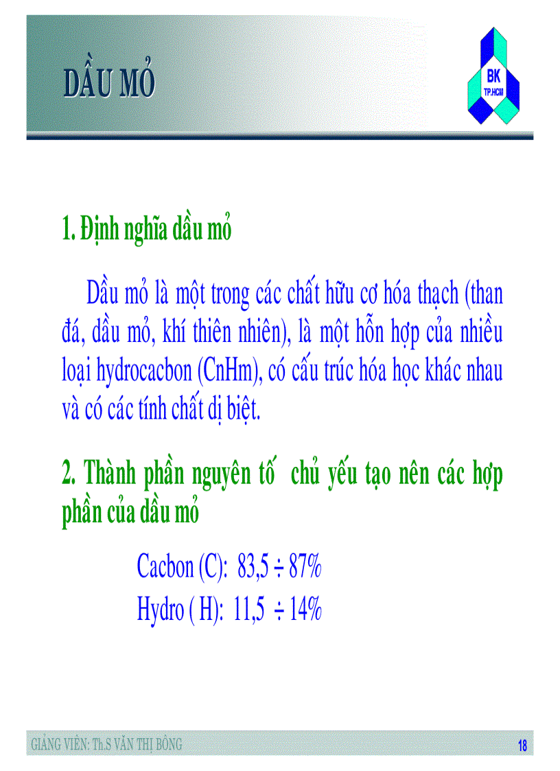 image for page Tập slide bài giảng Nhiên liệu dầu mỡ và chất lỏng chuyên dùng