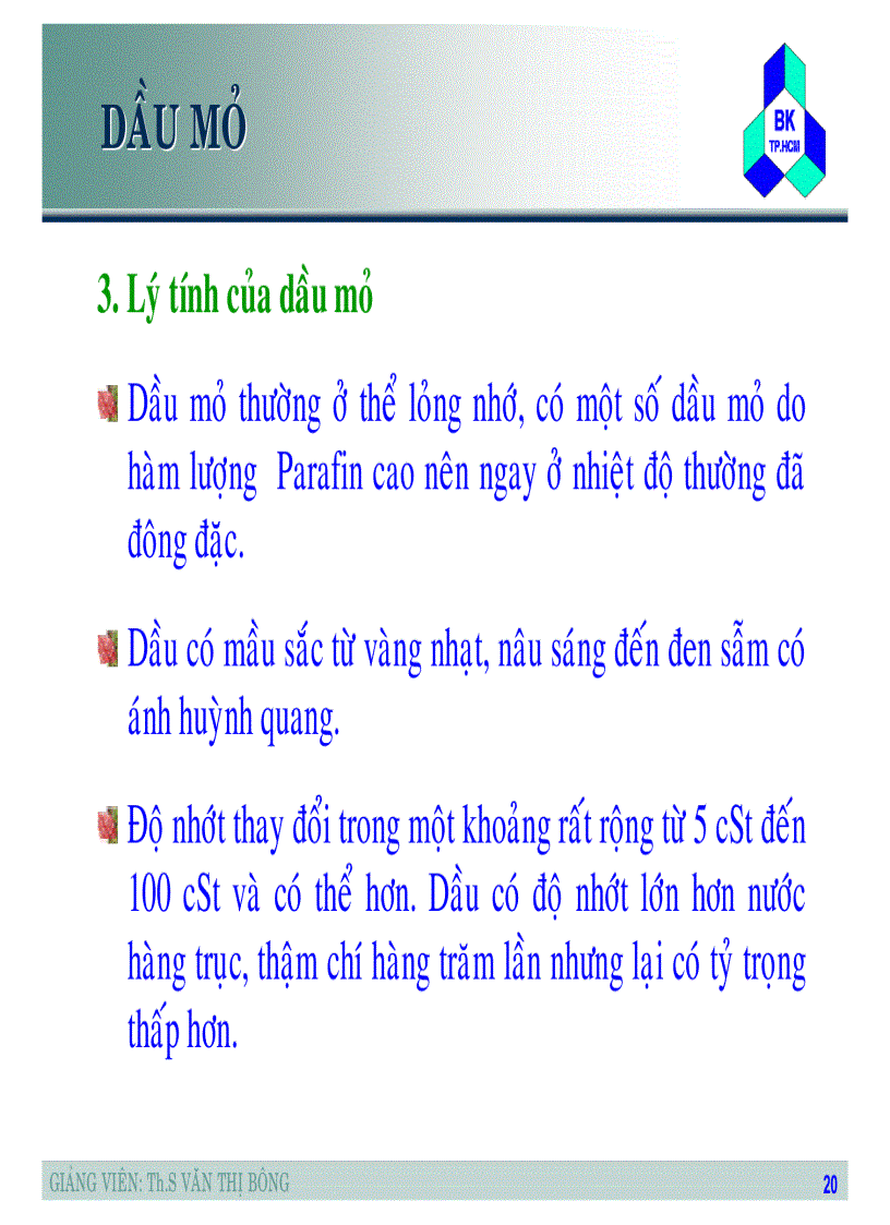 image for page Tập slide bài giảng Nhiên liệu dầu mỡ và chất lỏng chuyên dùng