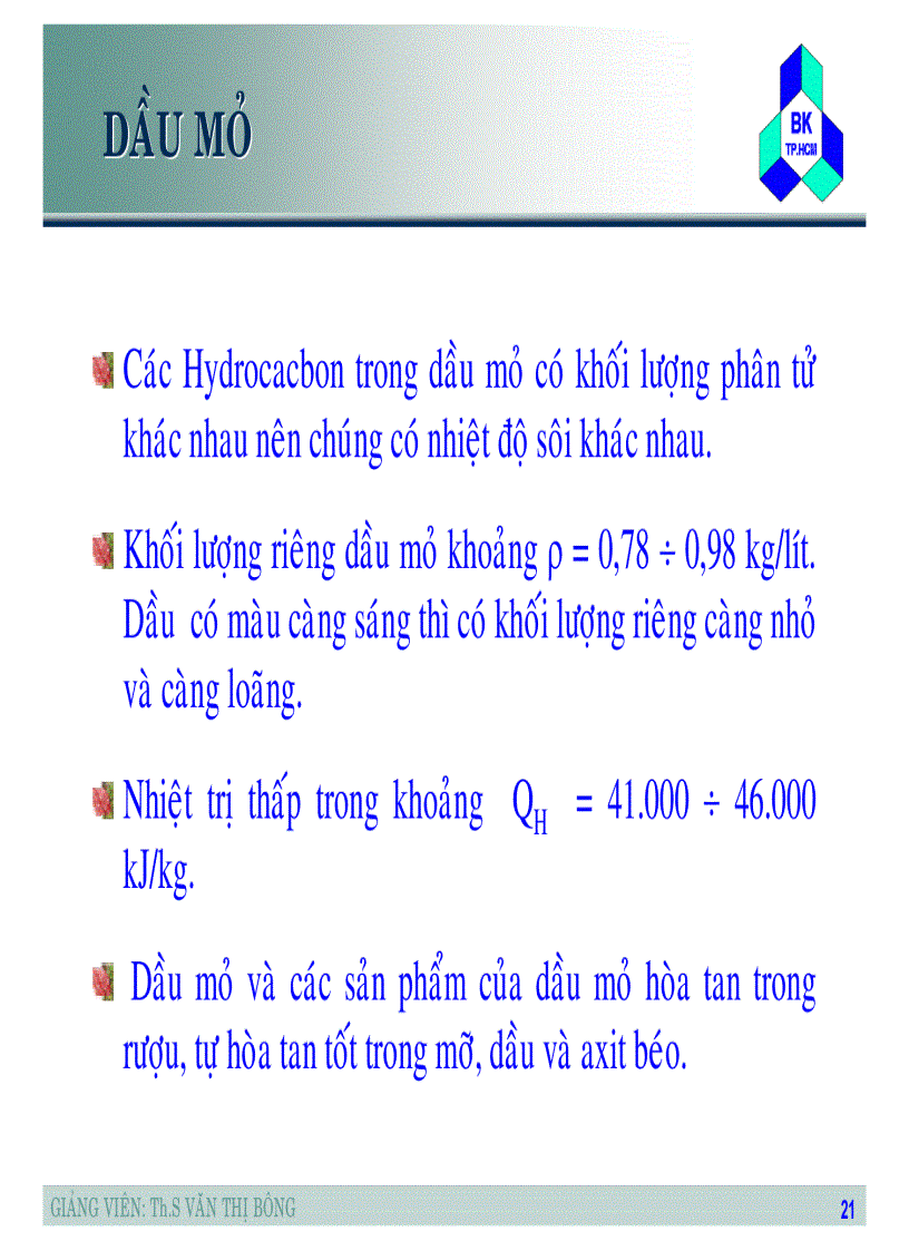 image for page Tập slide bài giảng Nhiên liệu dầu mỡ và chất lỏng chuyên dùng