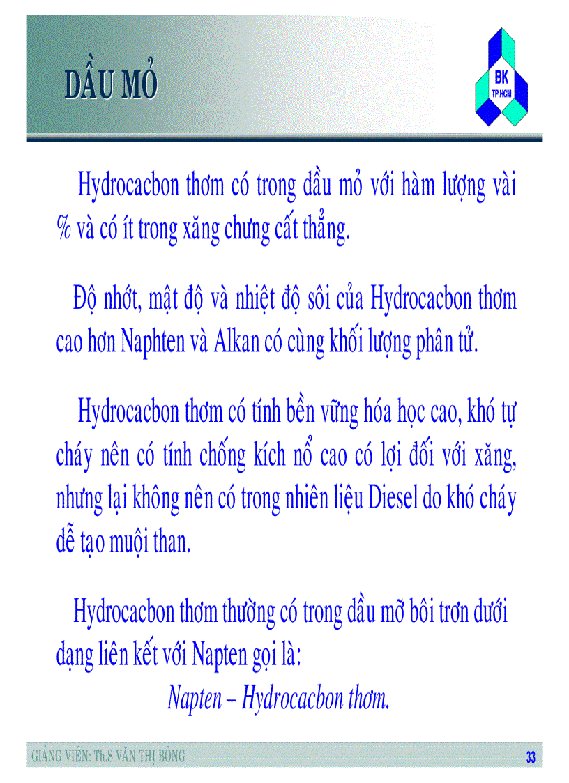 image for page Tập slide bài giảng Nhiên liệu dầu mỡ và chất lỏng chuyên dùng