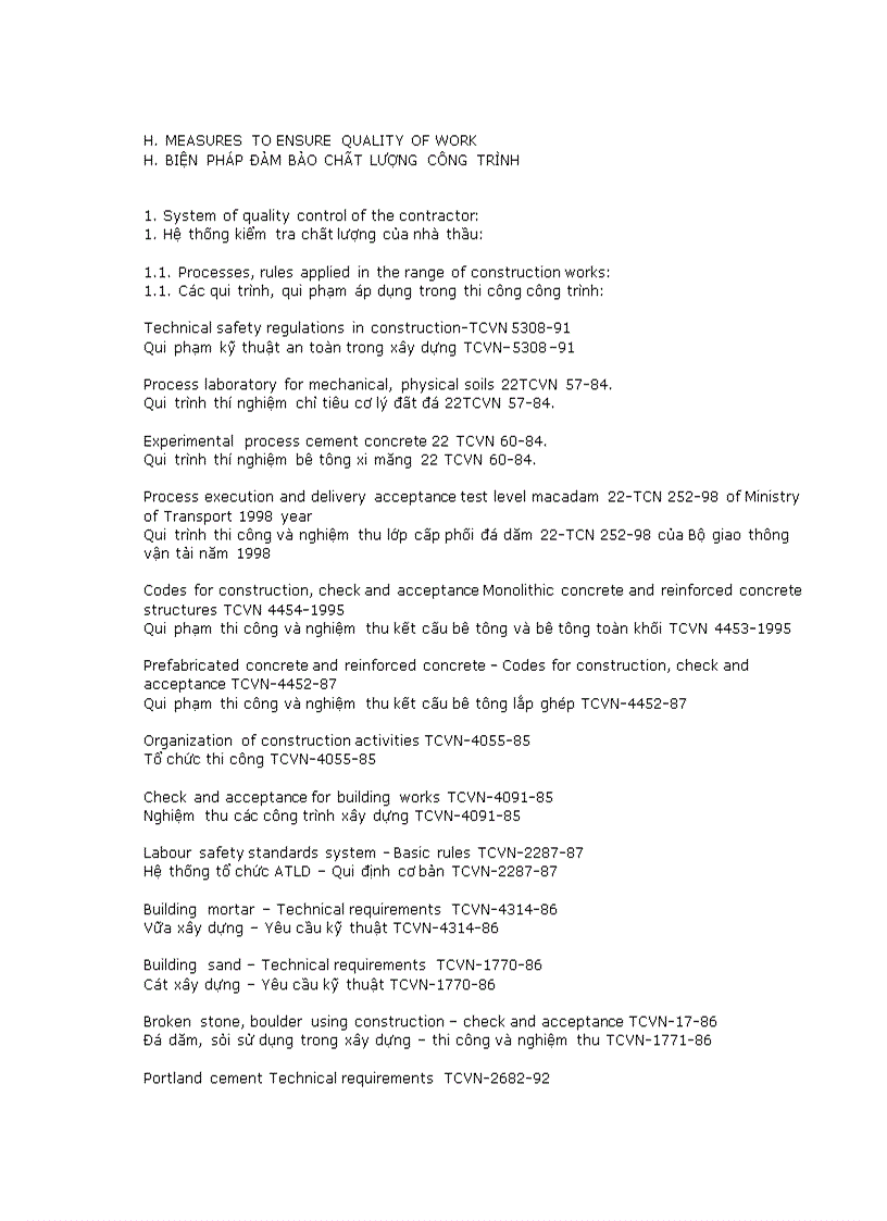 image for page Một số câu từ chuyên ngành trong lĩnh vực thi công xây lắp