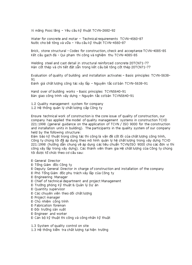 image for page Một số câu từ chuyên ngành trong lĩnh vực thi công xây lắp