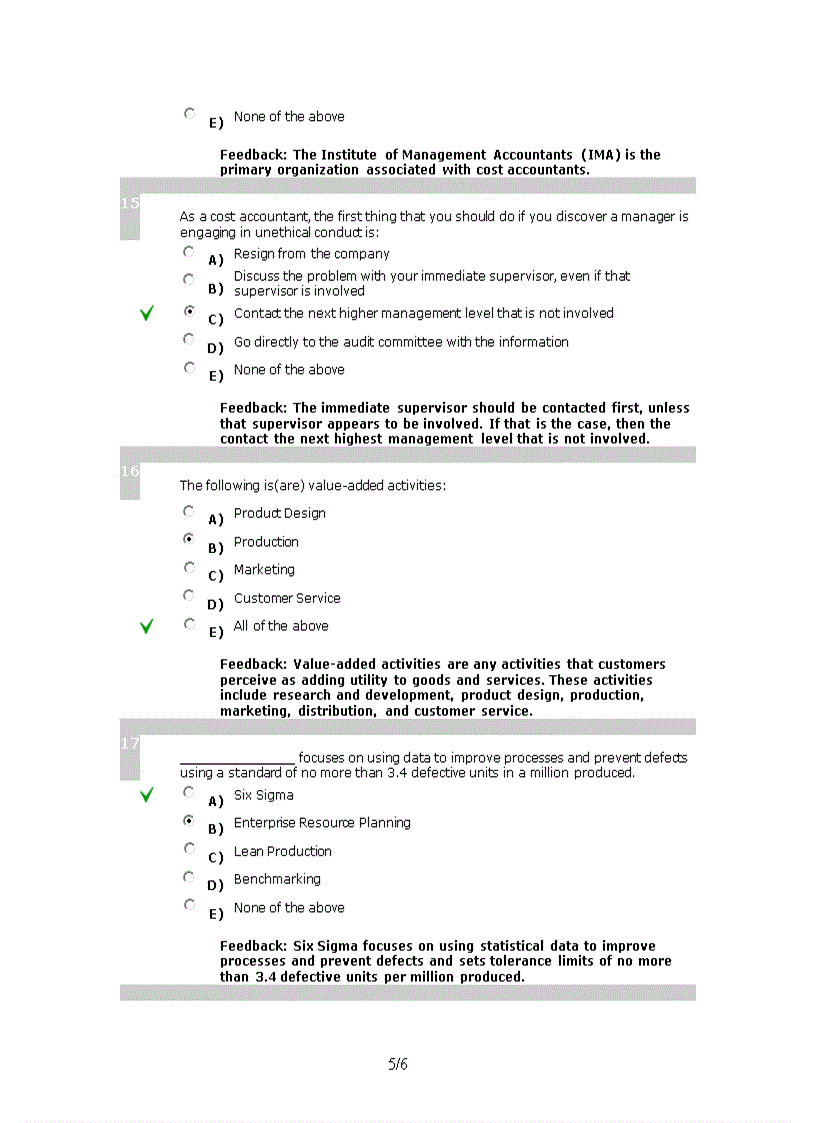 image for page Trắc nghiệm và đáp án môn kế toán chi phí english