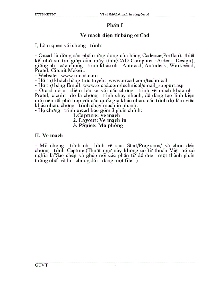 image for page Vẽ và thiết kế mạch in bằng orcad