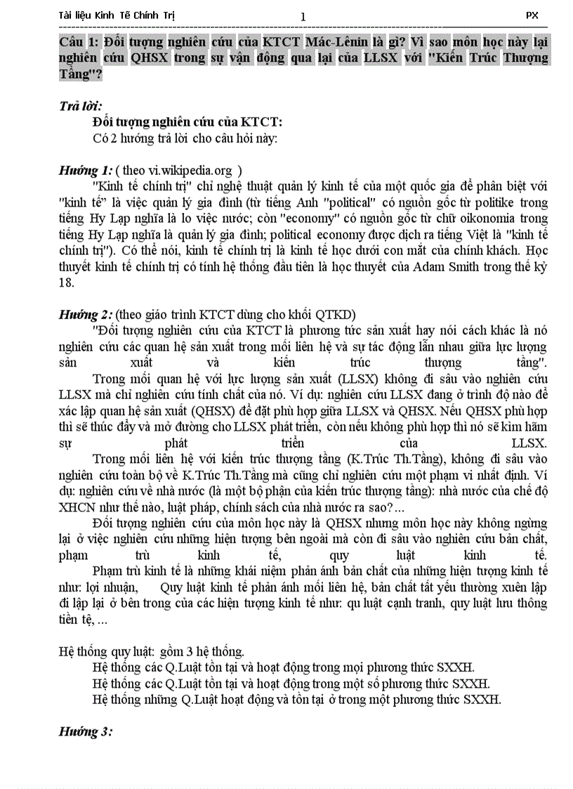 image for page Tổng hợp câu hỏi và đáp án ôn thi kinh tế chính trị