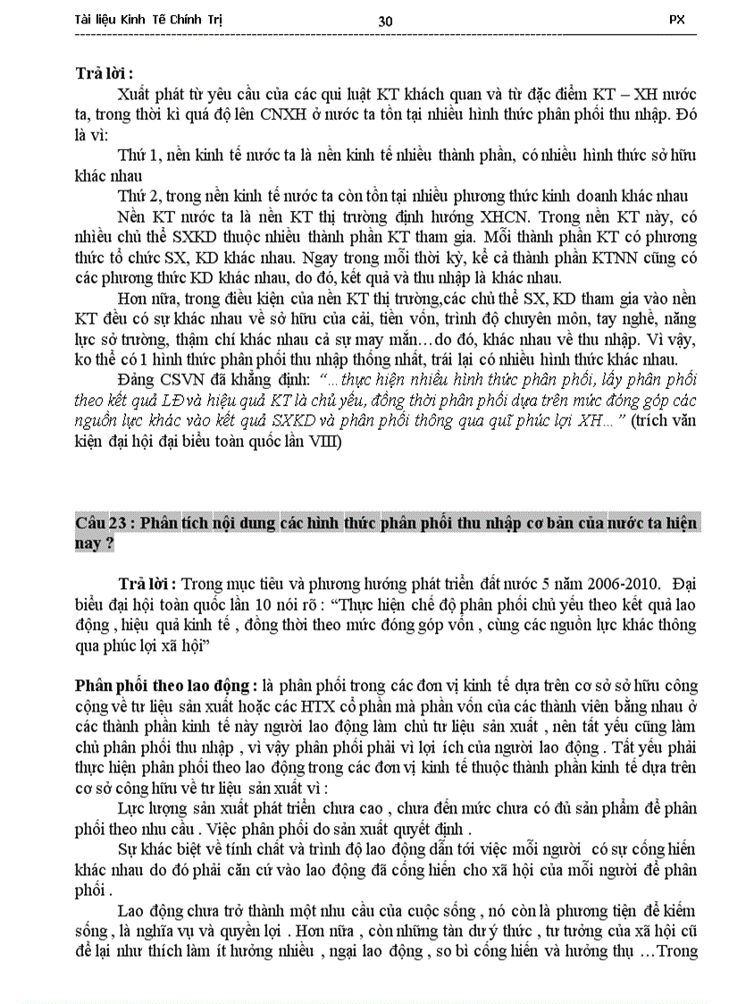 image for page Tổng hợp câu hỏi và đáp án ôn thi kinh tế chính trị