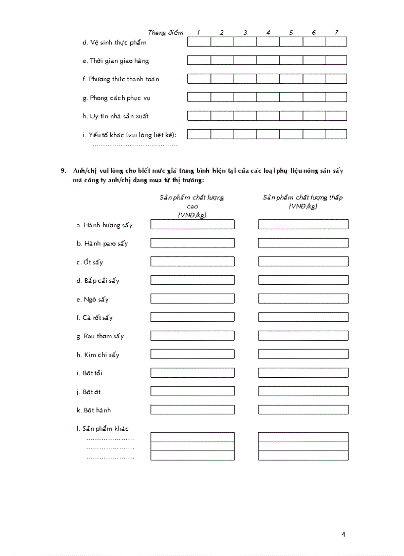 image for page Các dạng bảng câu hỏi nghiên cứu thị trường 1 2