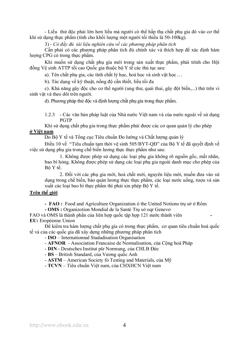 image for page Các chất phụ gia dùng trong sản xuất thực phẩm