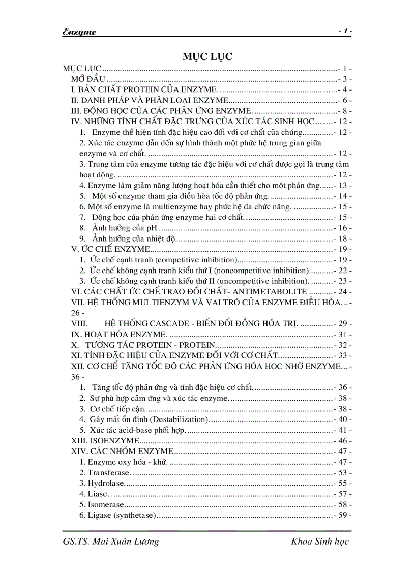 image for page Giáo trình Enzyme