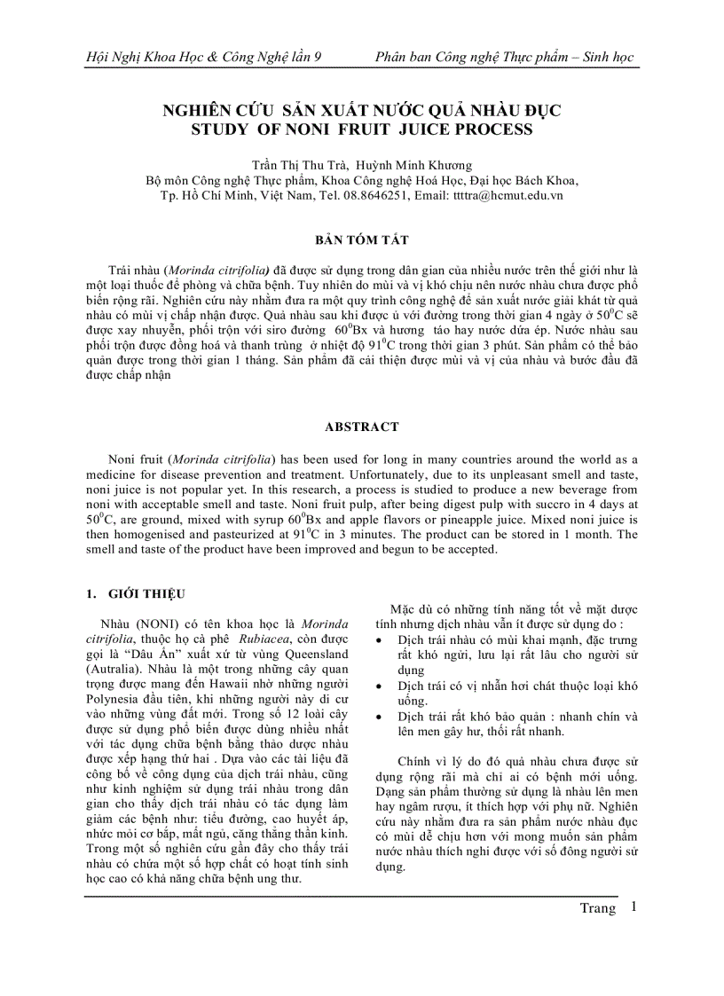 image for page Nghiên cứu sản xuất nước nhàu đục