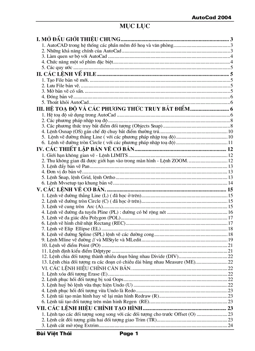 image for page Giáo Trình AutoCad 2004