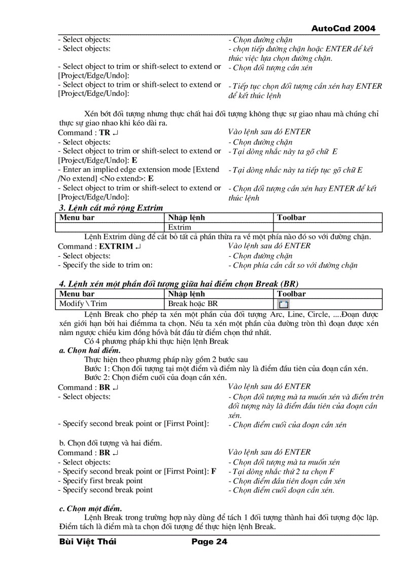 image for page Giáo Trình AutoCad 2004