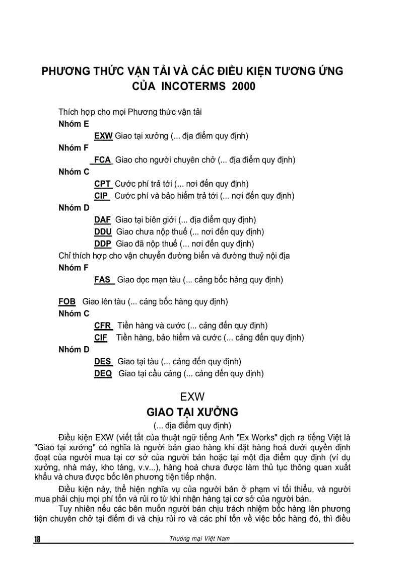 image for page Tổng hợp chi tiết INCOTERMS 2000